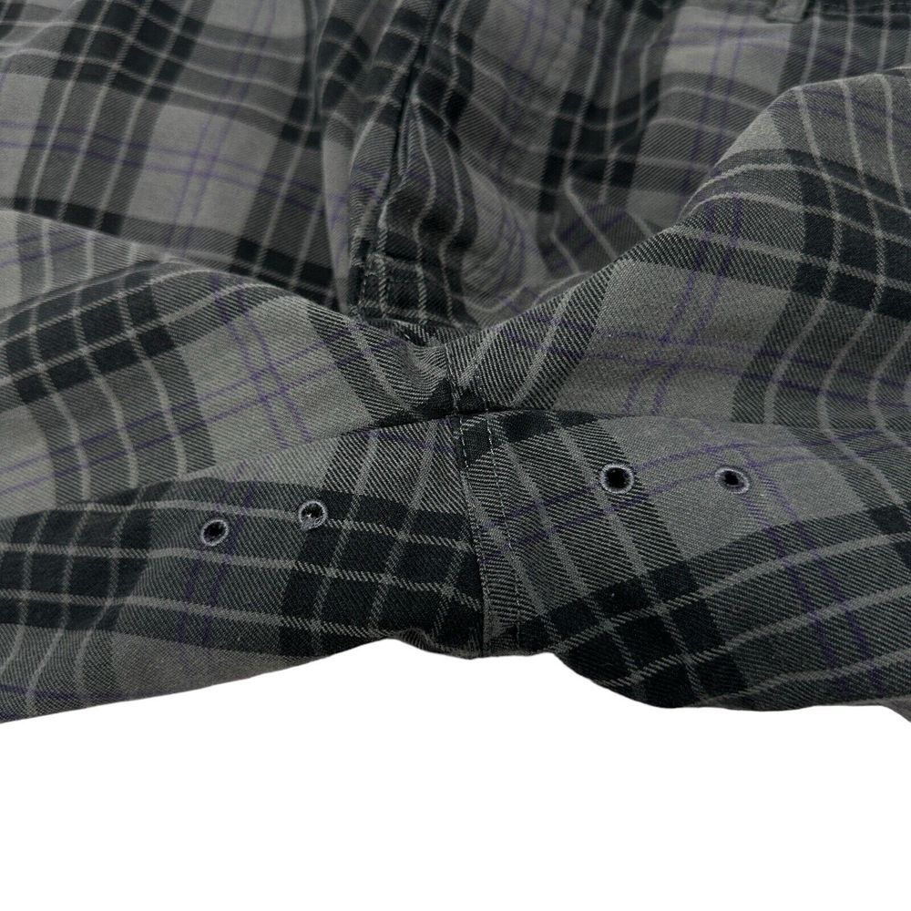 DC Mens Chino Shorts Gray Black Purple Plaid Flat Front Casual Pockets 34 *FLAW* - Picture 11 of 16